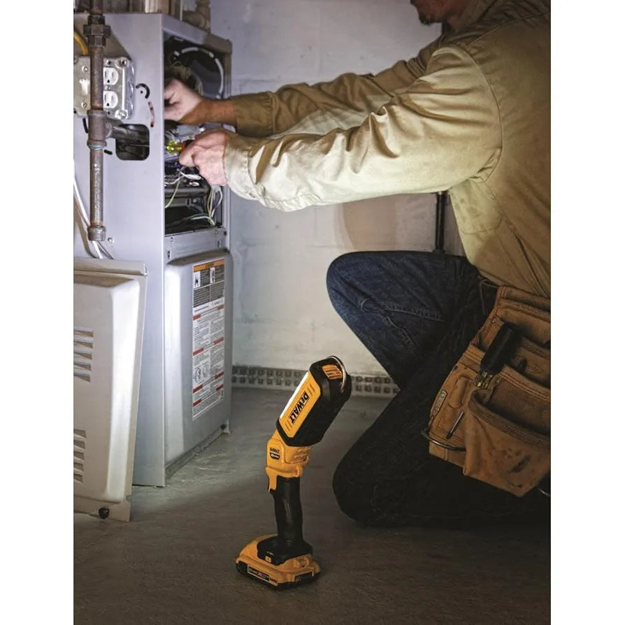 DEWALT 20V MAX LED Work Light, Rechargeable Flashlight, Pivoting Head, Bare Tool Only