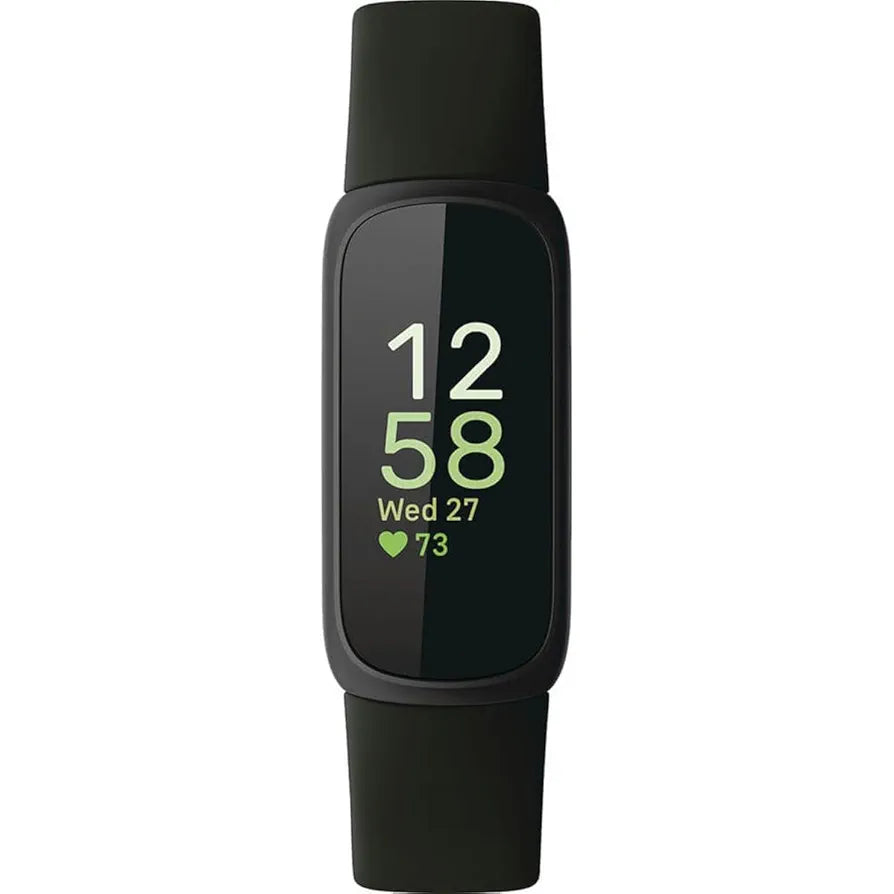 Fitbit Inspire 3 Health &-Fitness-Tracker with Stress Management, Workout Intensity, Sleep Tracking, 24/7 Heart Rate and more, Midnight Zen/Black One Size 