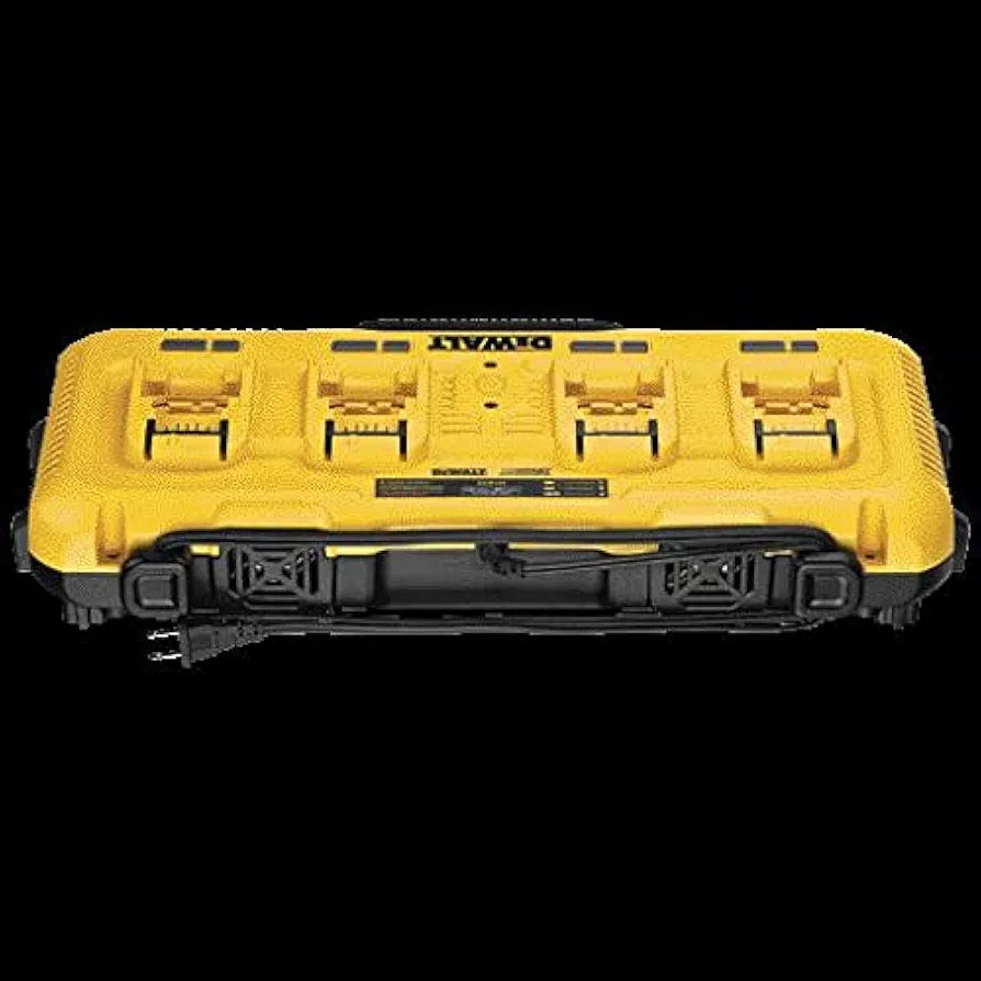 DEWALT 20V MAX* Charger, 4-Port, Rapid Charge  , Black/Yellow