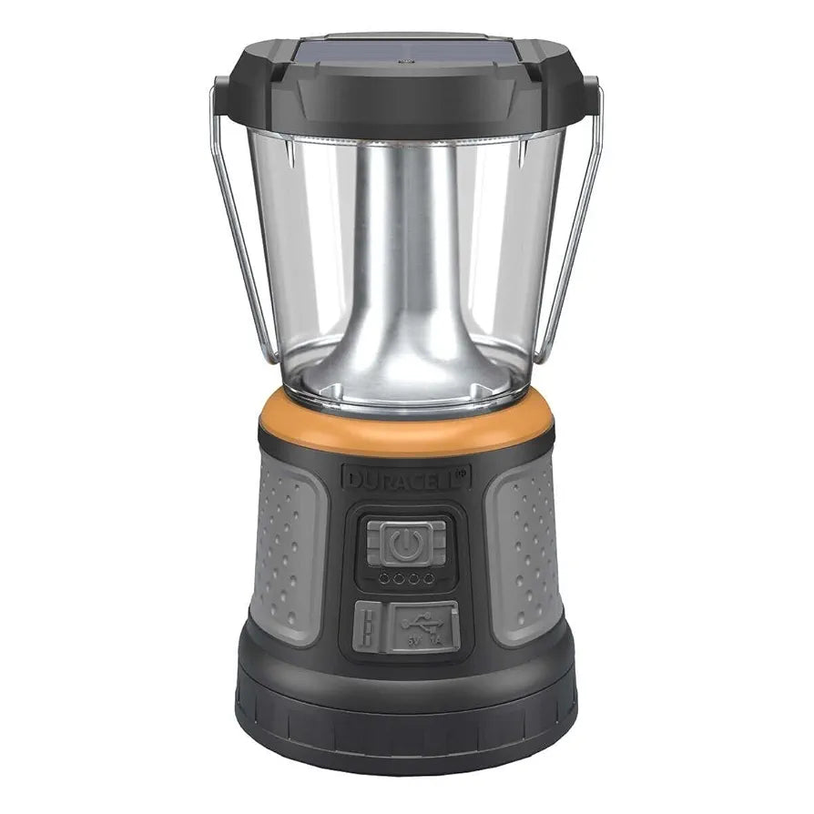 Duracell - 2000 lumens LED flashlight with 360° and 180° illumination for camping, fishing and emergency use, 6 light modes and 3 power supplies available for charging, 1654528