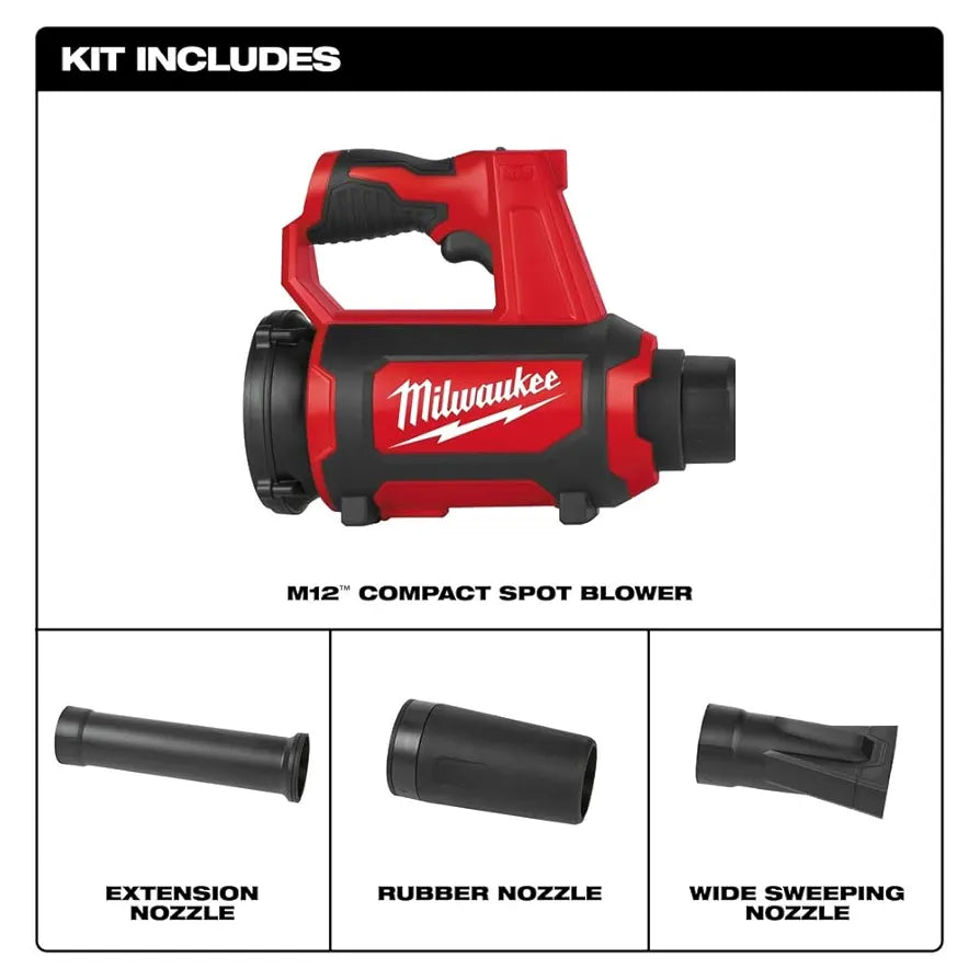 Milwaukee 0852-20 M12 Lithium-Ion Cordless Compact Spot Blower 