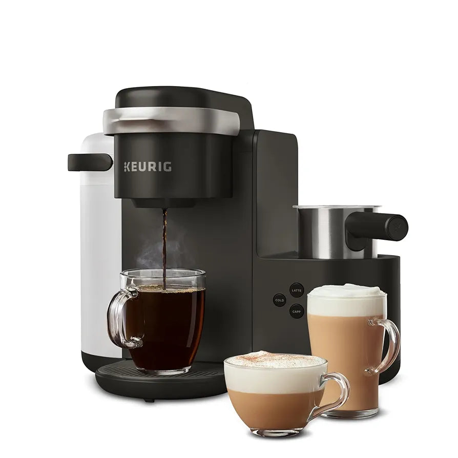 Keurig K-Cafe Single-Serve K-Cup Coffee Maker, Latte Maker and Cappuccino Maker, Comes with Dishwasher Safe Milk Frother, Coffee Shot Capability, Compatible with all Keurig K-Cup Pods, Dark Charcoal