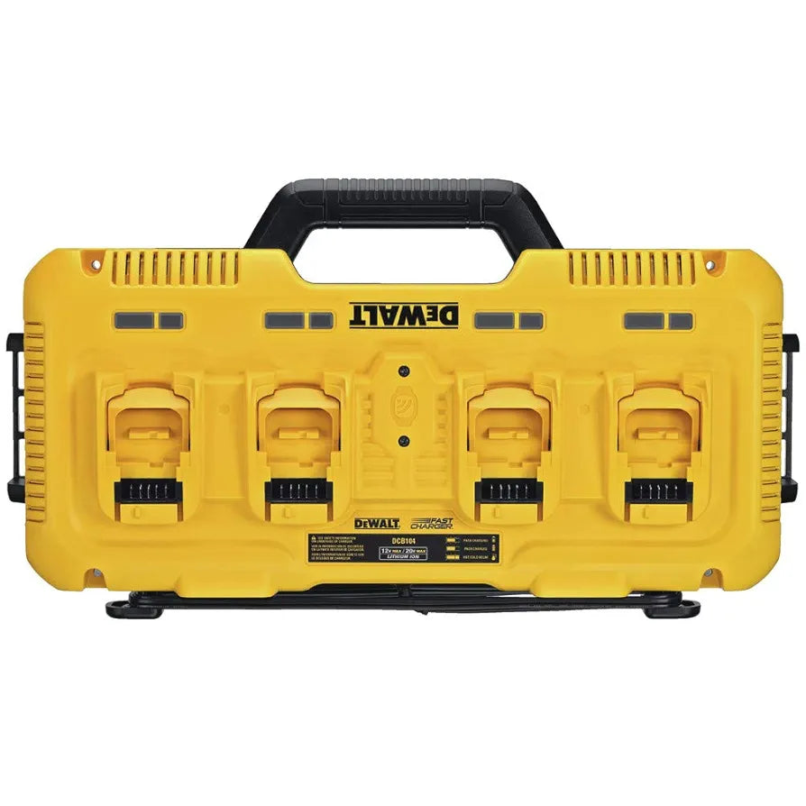 DEWALT 20V MAX* Charger, 4-Port, Rapid Charge  , Black/Yellow