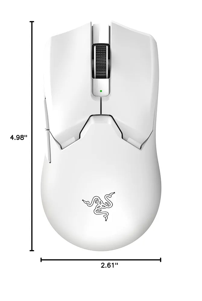 Razer Viper V2 Pro HyperSpeed Wireless Gaming Mouse: 59g Ultra-Lightweight - Optical Switches Gen-3-30K Optical Sensor - On-Mouse DPI Controls - 90hr Battery - USB Type C Cable Included - White