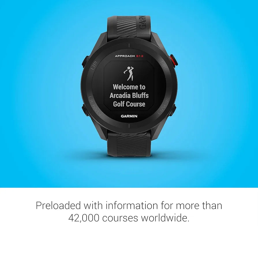 Garmin Approach S12, Easy-to-Use GPS Golf Watch, 42k+ Preloaded Courses, Black, 010-02472-00