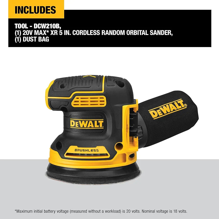 DEWALT 20V MAX Orbital Sander, Tool Only 