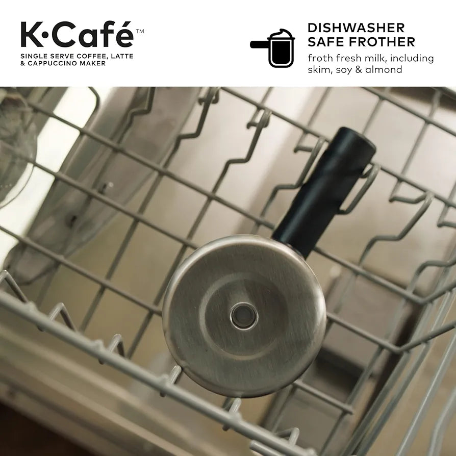 Keurig K-Cafe Single-Serve K-Cup Coffee Maker, Latte Maker and Cappuccino Maker, Comes with Dishwasher Safe Milk Frother, Coffee Shot Capability, Compatible with all Keurig K-Cup Pods, Dark Charcoal