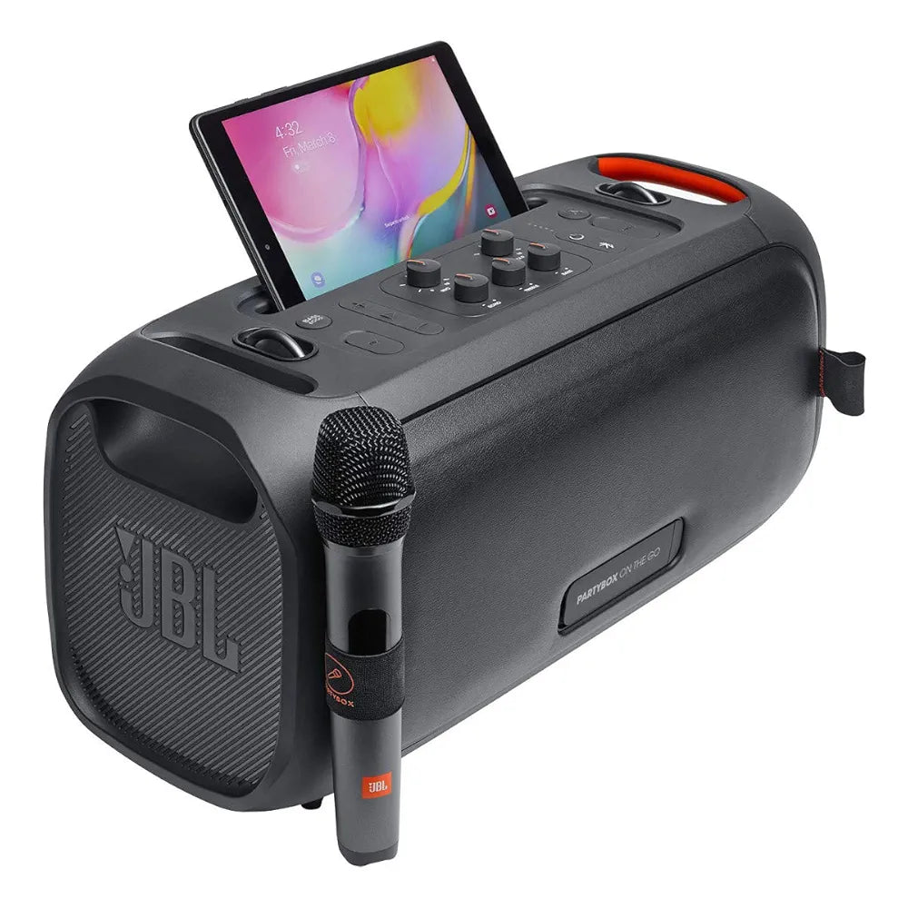 JBL PartyBox On-The-Go Powerful Portable Bluetooth Party Speaker with Dynamic Light Show, black