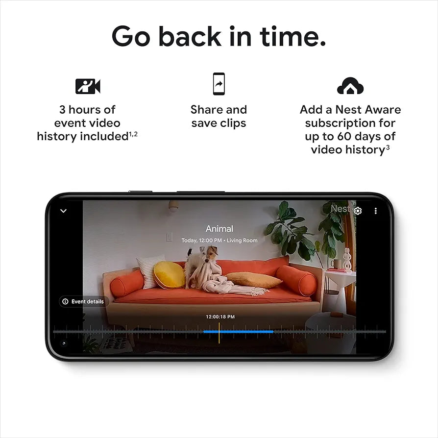 Google indoor Nest Security Cam 1080p  - 2nd Generation - Snow