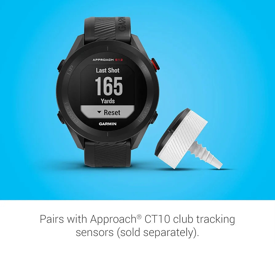 Garmin Approach S12, Easy-to-Use GPS Golf Watch, 42k+ Preloaded Courses, Black, 010-02472-00