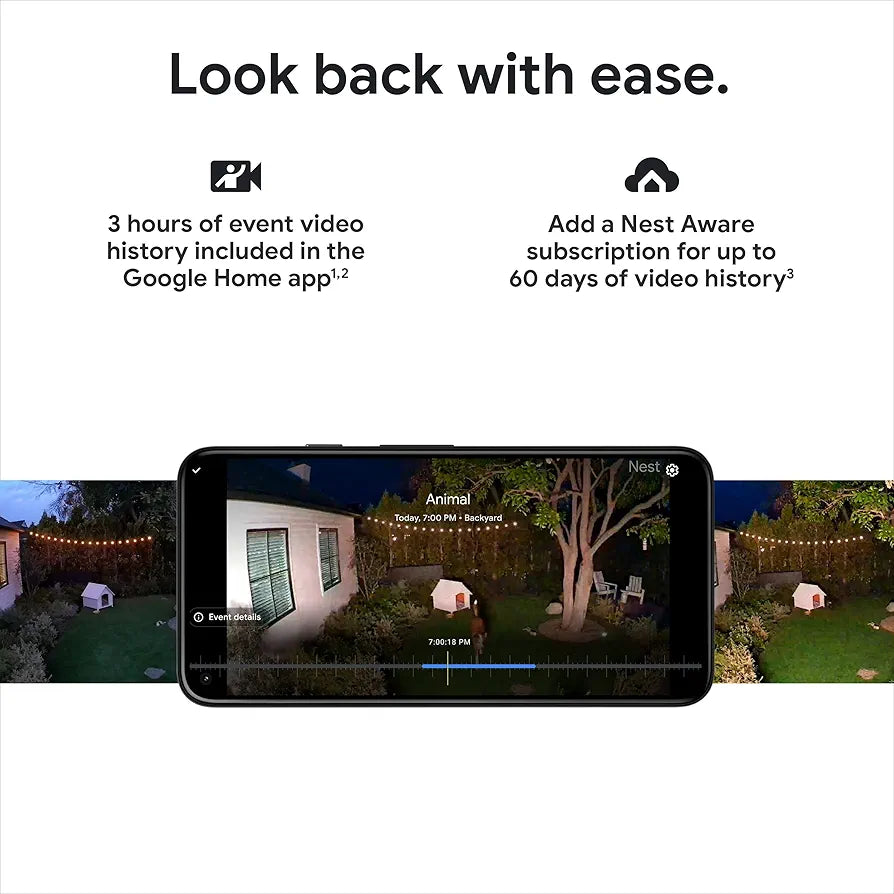 Google Nest Cam with Floodlight - Outdoor Camera - Floodlight Security Camera, White, 1 Count 