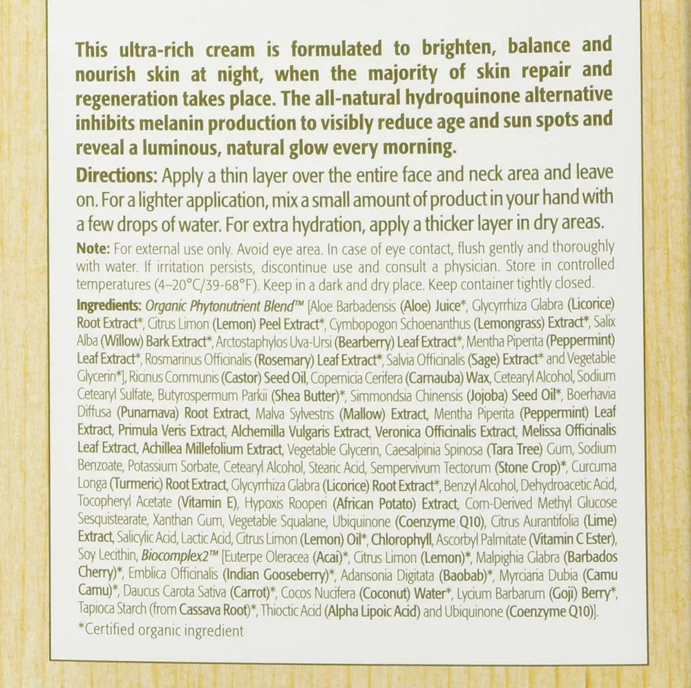 Eminence Bright Skin Overnight Correcting Cream, Multi, Reg, 2 Ounce