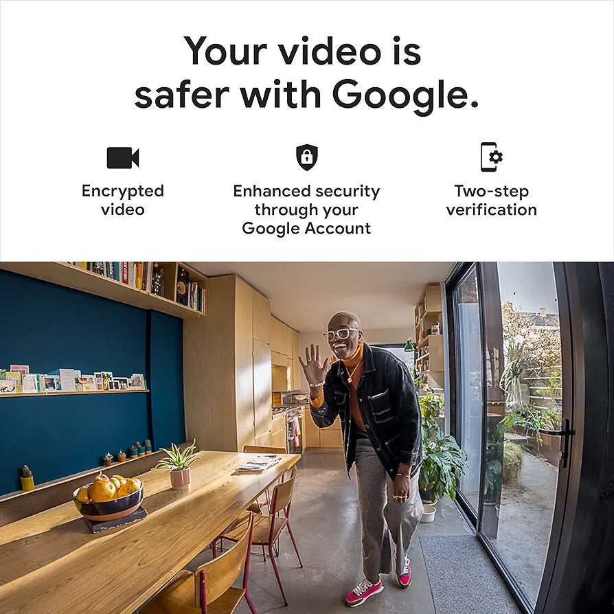 Google indoor Nest Security Cam 1080p  - 2nd Generation - Snow