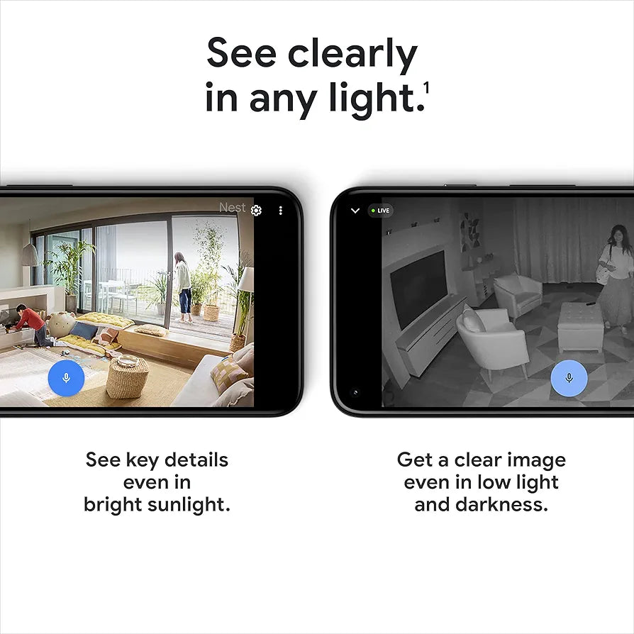 Google indoor Nest Security Cam 1080p  - 2nd Generation - Snow